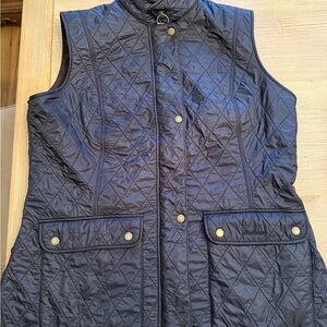 Barbour Quilted Black Vest